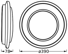 Osram - Plafoniera da soffitto ORBIS BERLIN LED/24W/230V Ø 39 cm