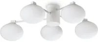 Plafoniera Contemporanea Hermes Metallo Bianco 5 Luci G9 28W 3000K Ip20