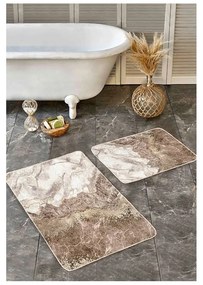 Tappetini da bagno marroni in set da 2 pezzi 60x100 cm - Mila Home