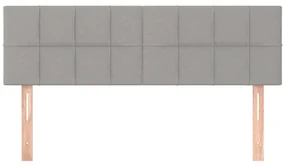 Testiere 2 pz grigio chiaro 72x5x78/88 cm in tessuto