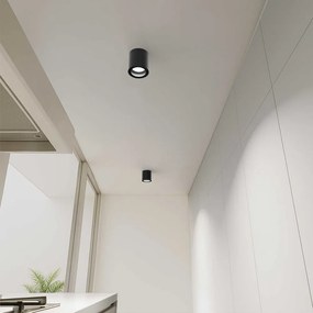 Applique da soffitto IP54 GU10 in Alluminio e Vetro - Nera Colore del corpo Nero