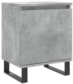 Comodino grigio cemento 40x30x50 cm in legno multistrato