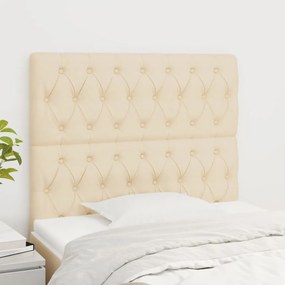 Testiera 2 Pz Crema 100 X 7 X 78/88 Cm İn Tessuto /