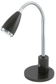 Lampada Da Tavolo Contemporanea Fox Acciaio Antracite 1 Luce Gu10 2,8W