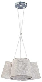 Duolla - Lampadario a sospensione con filo ROSSA 3xE27/40W/230V grigio chiaro