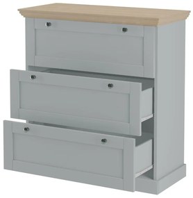 Cassettiera alta grigia 75x80 cm Binz - Støraa