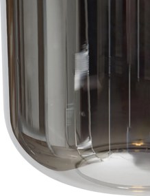 Lampada a sospensione nera con vetro oro e fumé incl. 4 PUCC - Zuzanna