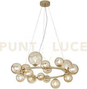 Lampadario a sospensione honey oro 16 luci attacco g9 82x82x161cm i...