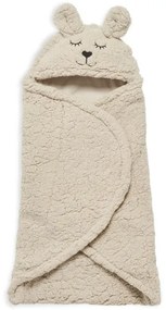 Jollein - Coperta Swaddle in pile Coniglietto 100x105 cm Torrone