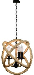 LED Lampadario a sospensione con catena ROPE GLOBO 3xE14/4,3W/230V