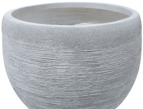 Vaso pietra bianco 38 x 38 x 30 cm ZAKROS  Beliani