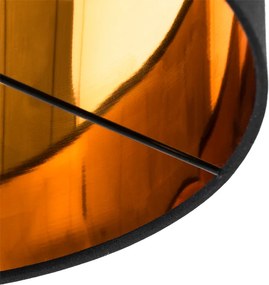 Lampada da terra Smart nera con interno oro e lampadina WiFi A60 inclusa - VT