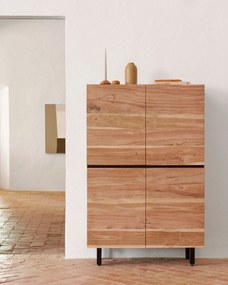 Kave Home - Credenza Uxue in legno massello di acacia finitura naturale 100 x 155 cm
