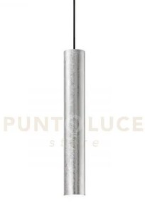 Look round sospensione 1 luce attacco gu10 d.6x40cm argento