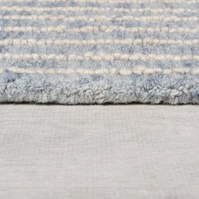 Tappeto in lana blu chiaro tessuto a mano 160x230 cm Memphis Wool - Flair Rugs