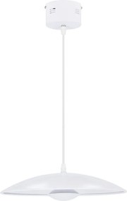 Lampadario LED bianco con paralume in metallo Lund – Candellux Lighting