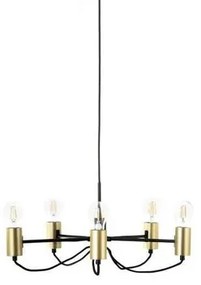 Prospa 5 Lampadario Black/Brass - Lindby