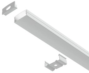Profilo Slim per Doppia striscia LED 1m e 2m - BIANCO Variante Lunghezza Profilo 2 metro