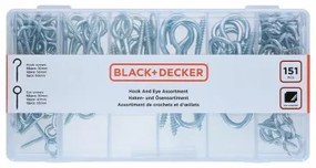 Set di bulloni ad occhio Black  Decker 151 Pezzi