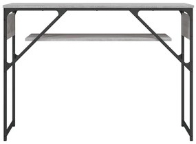 Tavolo consolle ripiano grigio sonoma 105x30x75cm multistrato