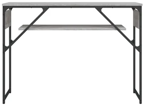 Tavolo consolle ripiano grigio sonoma 105x30x75cm multistrato
