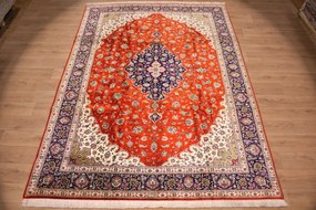 Ghom Tappeto 340x240 (Iran) Annodato A Mano
