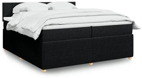 Giroletto A Molle Con Materasso Nero 200x200 Cm İn Tessuto /