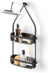 Mensola in plastica nera per bagno sospesa Flex - Umbra