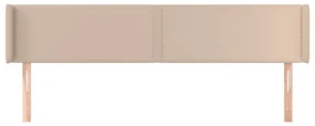 Testiera ad orecchio cappuccino 203x16x78/88 cm in similpelle