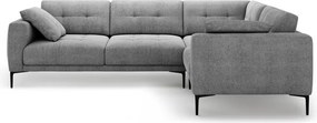Divano angolare grigio (con penisola a destra/a L) Bemy – Micadoni