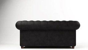 Divano in velluto nero 184 cm Cambridge - Ropez