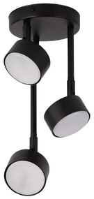 Lampadario a sospensione con supporto rigido NEMO 3xGX53/12W/230V nero