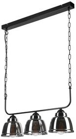 Lampadario a sospensione con catena MARIO 3xE27/60W/230V cromo