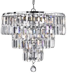 Empire 5lt pendant - metallo cromato e cristallo trasparente