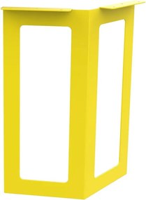 Gamba per mobili STEELMI Boomerang in acciaio giallo lucido L 30 x P 57 x H 71 cm
