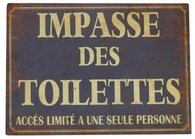 Cartello 21x15 cm Impasse Des Toilettes - Antic Line
