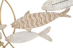 Pannello Decorativo in Ferro Fishy Move cm 142,9x5x61,6