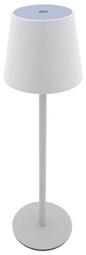 Lampada da tavolo LED dimmerabile touch 5W 5V USB 1200 mAh bianca