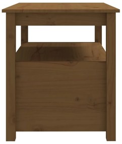 Tavolino da Salotto Miele 71x49x55 cm in Legno Massello di Pino