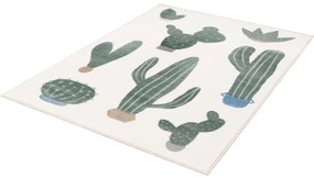 Tappeto per bambini verde e avorio 80x150 cm Cacto Malachite – FD