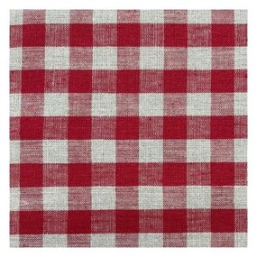Asciugamano di lino 45x65 cm Red Gingham - Linen Tales