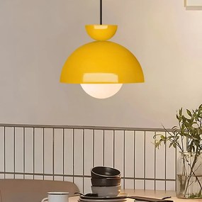 Lampadario giallo con paralume in metallo ø 25 cm Arta – Opviq lights
