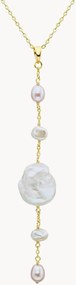 Collana placcata in oro con perle Ariana