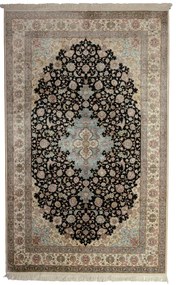Hereke Tappeto orientale 150x240 Nero (Cina) Annodato A Mano