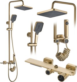 Set doccia REA HELIX Brush Gold