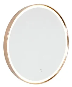 Specchio da bagno in rame 50 cm con LED e dimmer touch - Miral
