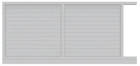 Cancello manuale scorrevole ALBA Maia120 Close in alluminio, reversibile, L 300 x H 160 cm, di colore bianco