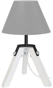 Tosel  Lampade d’ufficio lampada da comodino tondo legno bianco e grigio  Tosel