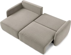 Divano angolare beige allungabile/con contenitore (con penisola a sinistra) Kalena – Makamii