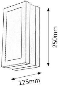 Rabalux 8683 - Applique da esterno STUTTGART 1xE27/14W/230V